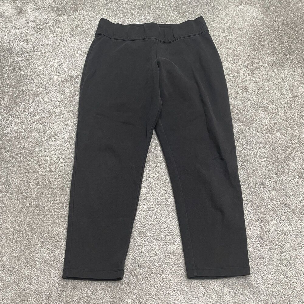 Liz Claiborne Tapered Cropped Pants Womens MP Black Pull On Stretch Casual 31x24